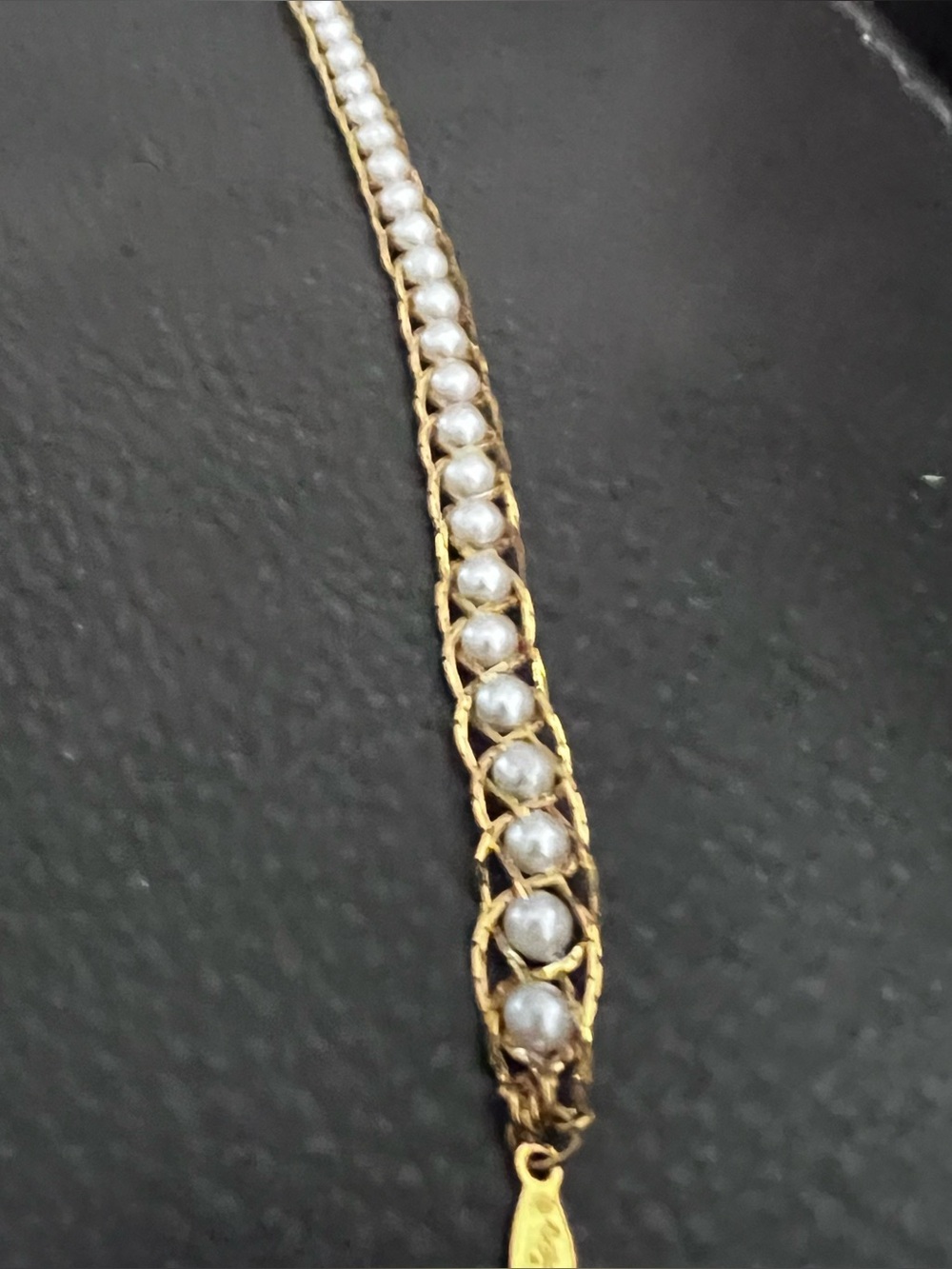 Gold Pearl Chain Bracelet Napier